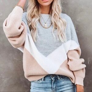 Vici Tri-Tone Knit Sweater